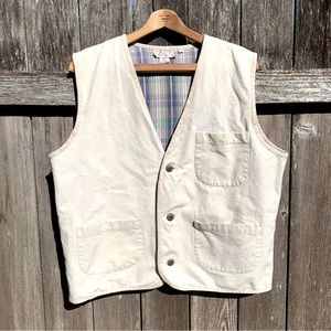 Heather & Tweed Flannel Lined Khaki Vest